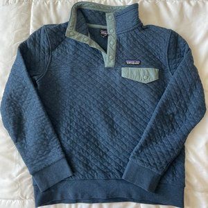 Patagonia Women's Cotton Quilt Snap-T Pullover: Blue, Size S